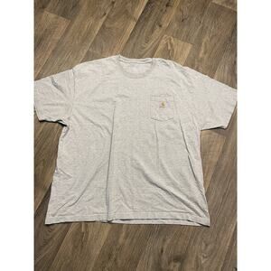 Carhartt Original Fit Short Sleeve Pocket Shirt Gray Men's Size 3XL‎ (Older Tag)